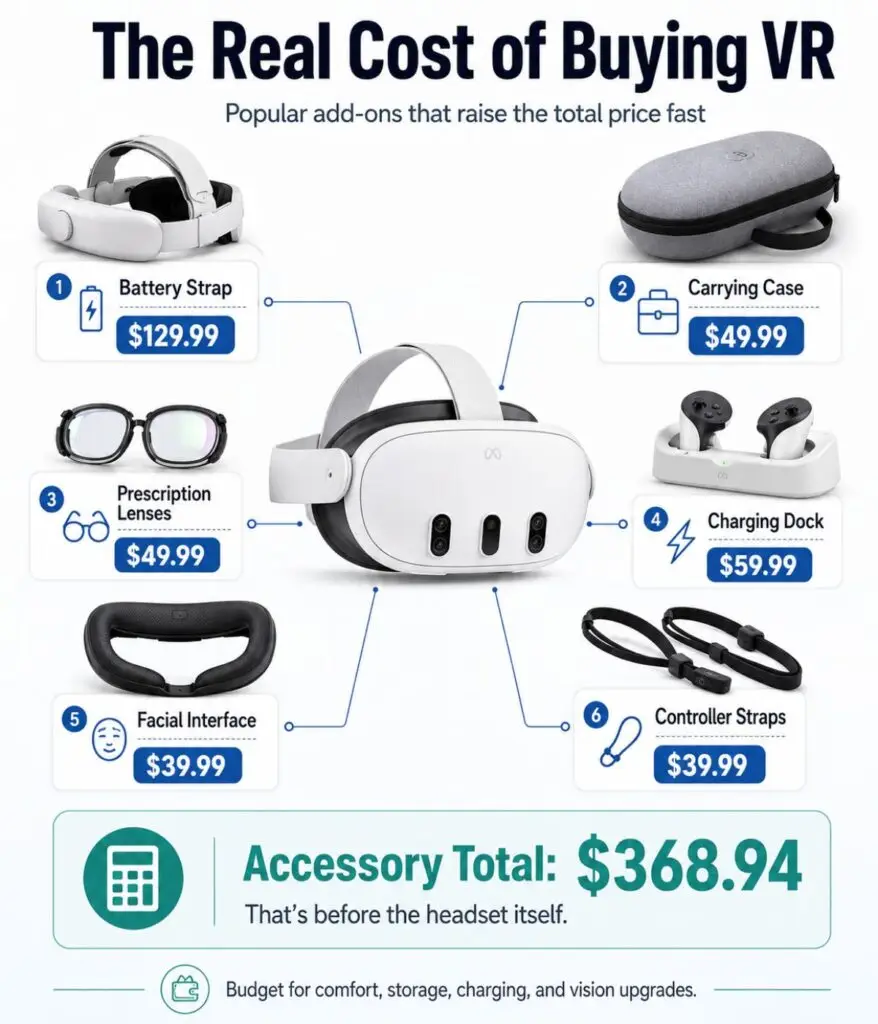 Hidden costs of VR headsets accessories and setup
