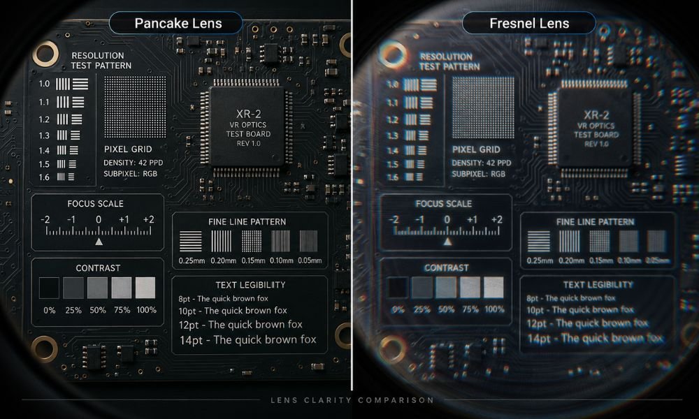 Pancake lenses vs Fresnel lenses VR comparison