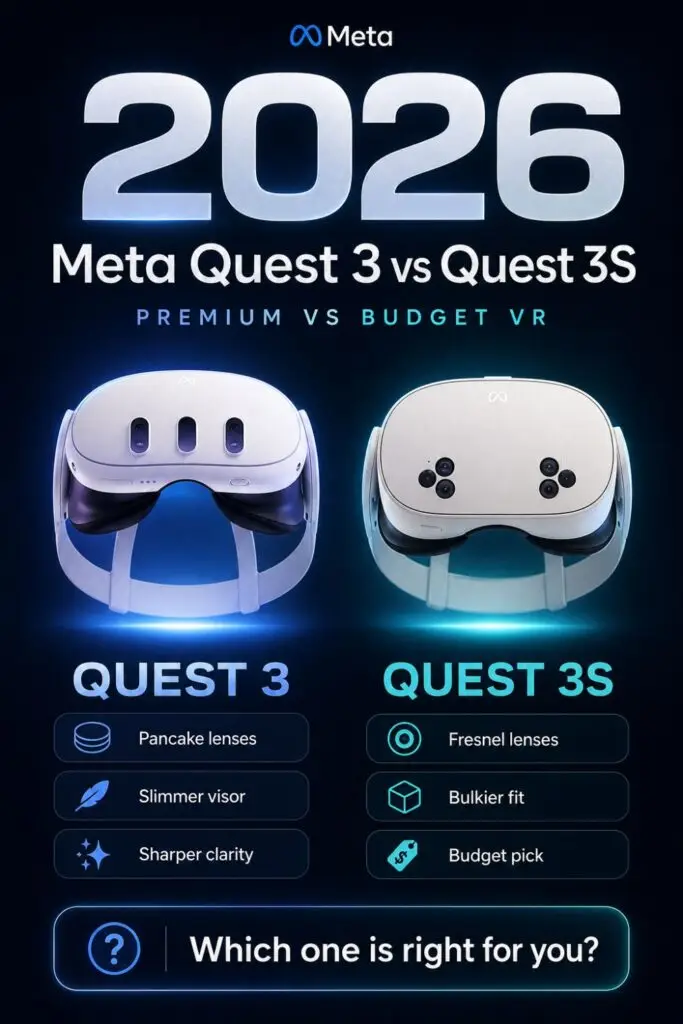 Quest 3 vs Quest 3S buying guide Pinterest image