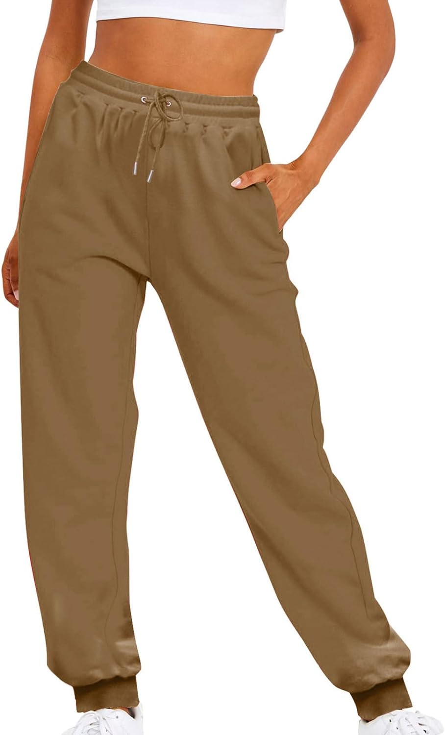 LRMQS Sweatpants Women Drawstring Elastic Waist Joggers Pants with Pockets Cinch Bottom Trendy Casual Jogger Trousers