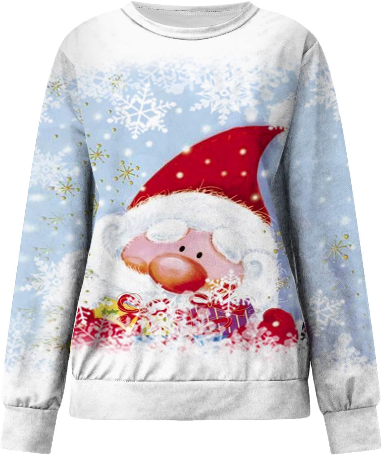 Miekld 2023 Womens Christmas Graphic Sweatshirts Holiday Shirts Fall Fashion Hoodies Loose Sweatshirt Relaxed Fit Hoodies