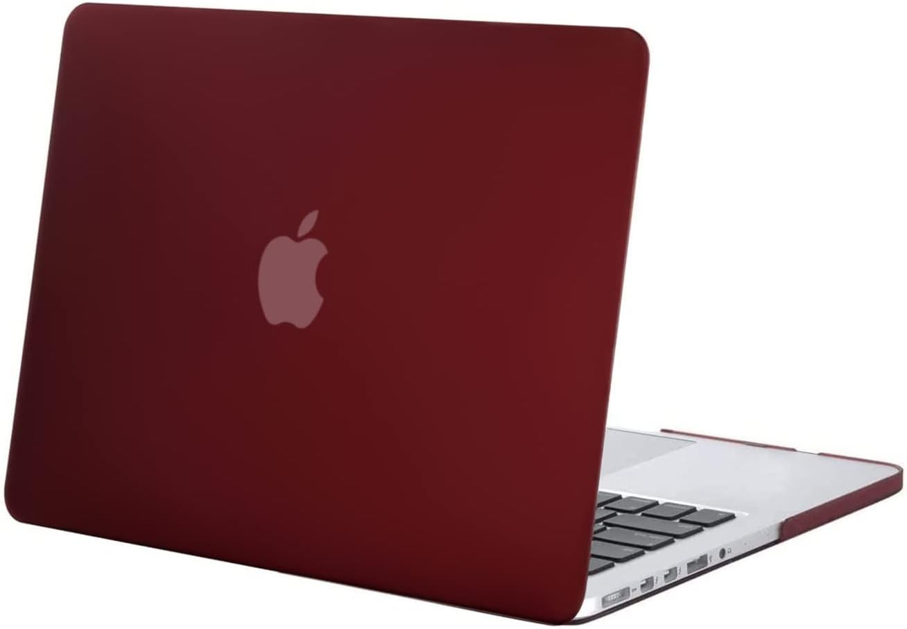 MOSISO Compatible with MacBook Pro 13 inch Case 2015 2014 2013 end 2012 Older Version (Models: A1502  A1425) with Retina Display, Protective Plastic Hard Shell Case Cover, Marsala Red