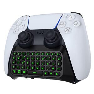 MoKo Keyboard for PS5 Controller with Green Backlight, Bluet…