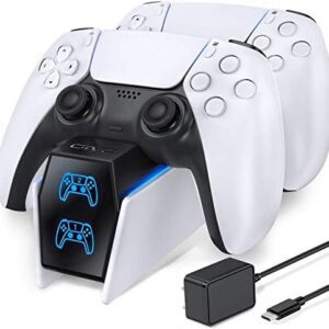PS5 Controller Charger Station with Fast Charging AC Adapter…