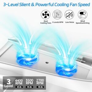 Foluck PS5 Slim Cooling Stand, Cooling Station with Dual Con…