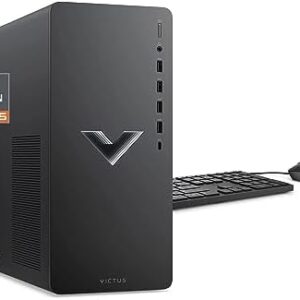 HP 2023 Victus 15L Gaming Desktop PC, AMD 6-Core Ryzen 5600G…