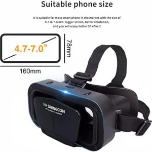 VR SHINECON Virtual Reality VR Headset 3D Glasses Headset He…