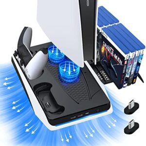 BRHE PS5 Stand,Charging Station for PS5 with Cooling Fan and…