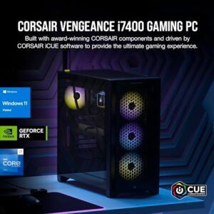 Corsair Vengeance i7400 Series Gaming PC – Liquid Cooled Int…