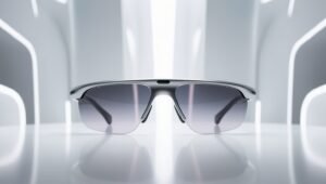 Sleek AR glasses on display.