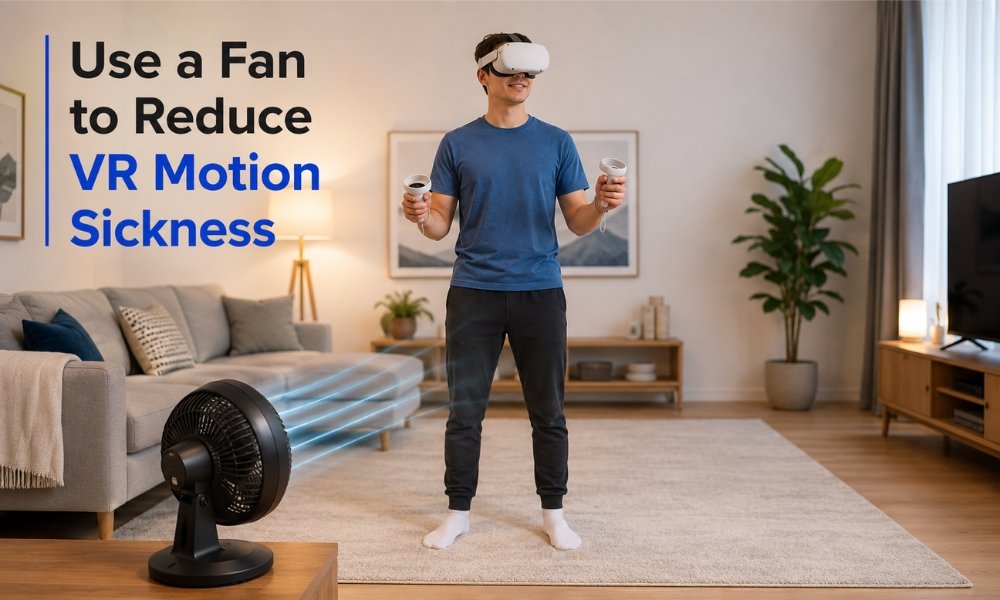 How to avoid VR motion sickness fan setup for beginner VR users