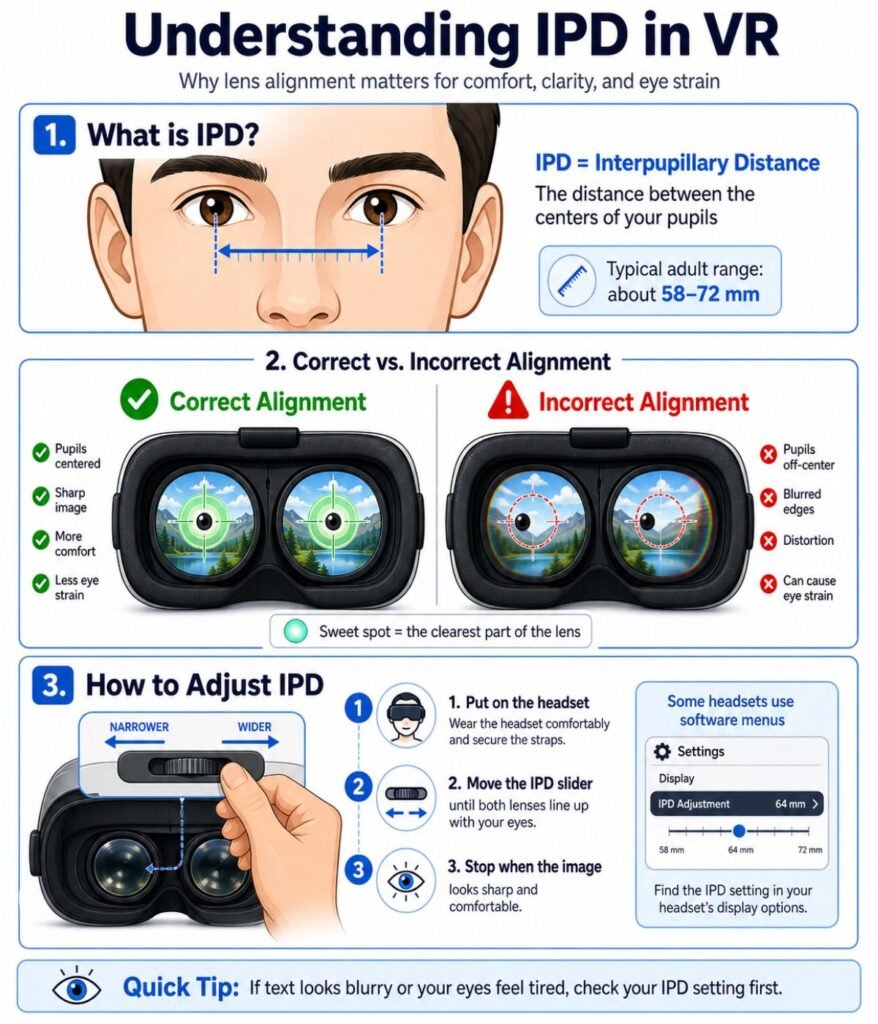 VR IPD adjustment explained for beginner headset buyers